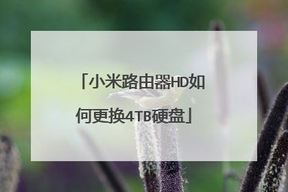 小米路由器HD如何更换4TB硬盘