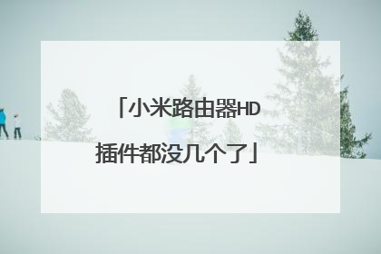 小米路由器HD插件都没几个了