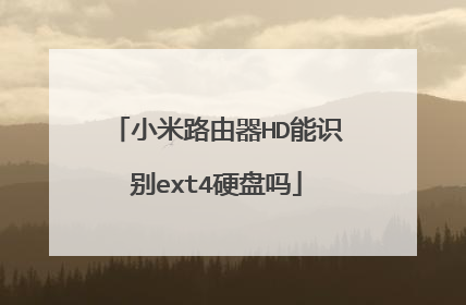 小米路由器HD能识别ext4硬盘吗