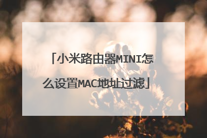 小米路由器MINI怎么设置MAC地址过滤