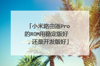 小米路由器Pro的ROM用稳定版好，还是开发版好