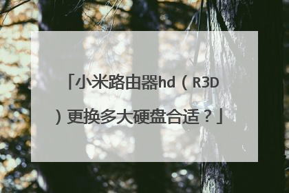 小米路由器hd（R3D）更换多大硬盘合适？