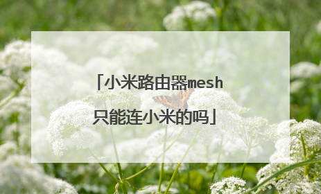 小米路由器mesh 只能连小米的吗