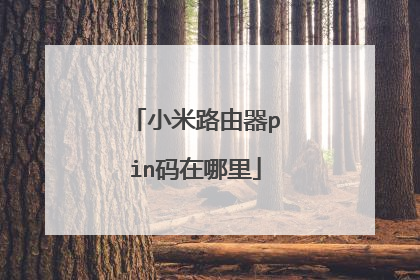 小米路由器pin码在哪里