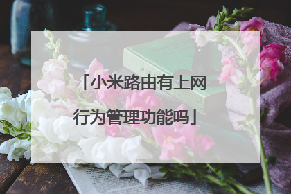 小米路由有上网行为管理功能吗