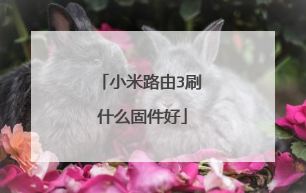 小米路由3刷什么固件好