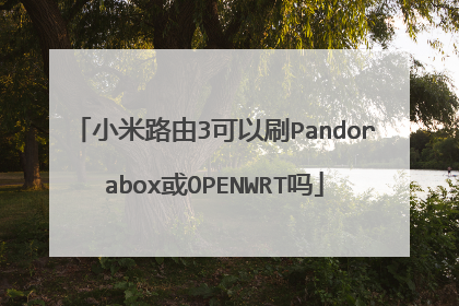 小米路由3可以刷Pandorabox或OPENWRT吗