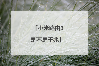 小米路由3是不是千兆