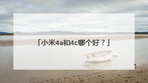 小米4a和4c哪个好?
