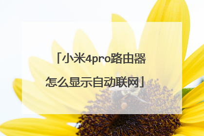 小米4pro路由器怎么显示自动联网