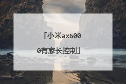 小米ax6000有家长控制