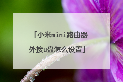 小米mini路由器外接u盘怎么设置
