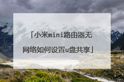小米mini路由器无网络如何设置u盘共享