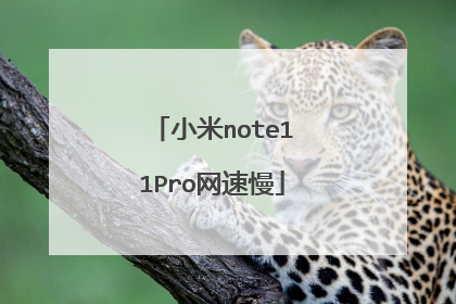 小米note11Pro网速慢