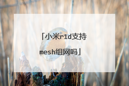 小米r1d支持mesh组网吗