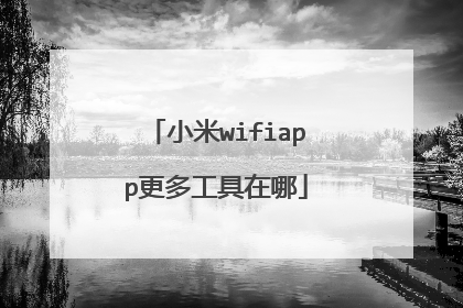 小米wifiapp更多工具在哪