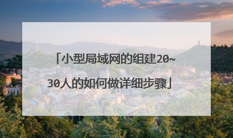 小型局域网的组建20~30人的如何做详细步骤