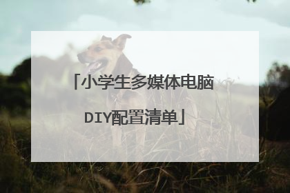 小学生多媒体电脑DIY配置清单