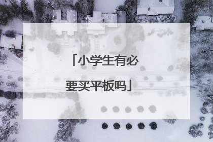 小学生有必要买平板吗