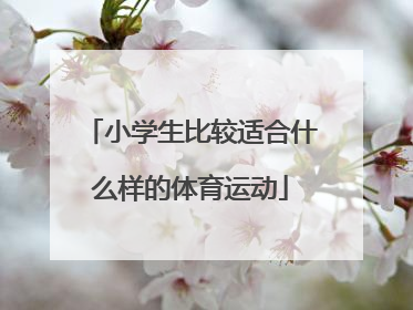 小学生比较适合什么样的体育运动