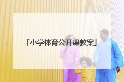 小学体育公开课教案