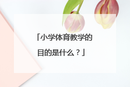 小学体育教学的目的是什么？