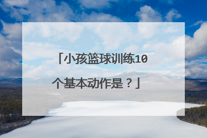 小孩篮球训练10个基本动作是?