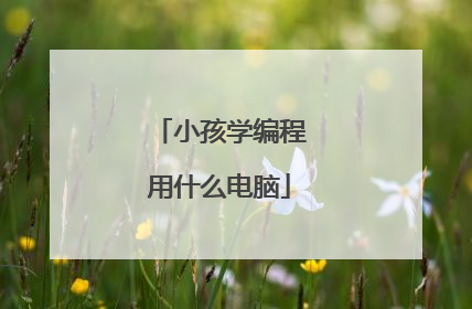 小孩学编程用什么电脑