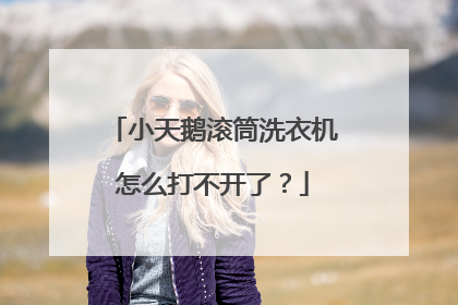小天鹅滚筒洗衣机怎么打不开了？