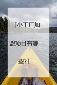 小工厂加盟项目有哪些?