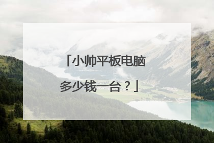 小帅平板电脑多少钱一台？