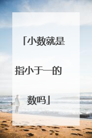 小数就是指小于一的数吗