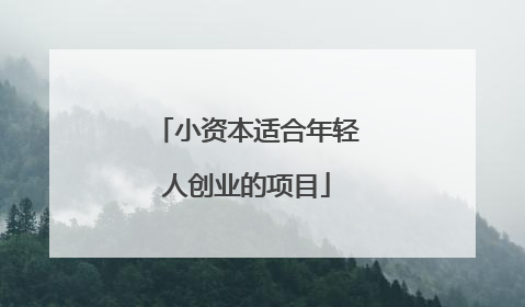 小资本适合年轻人创业的项目