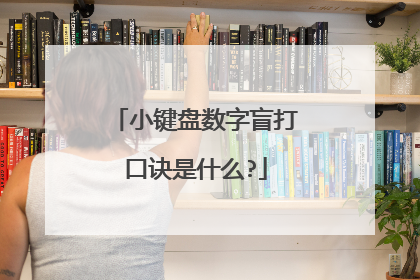 小键盘数字盲打口诀是什么?