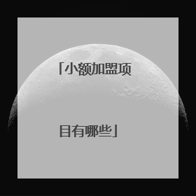 小额加盟项目有哪些