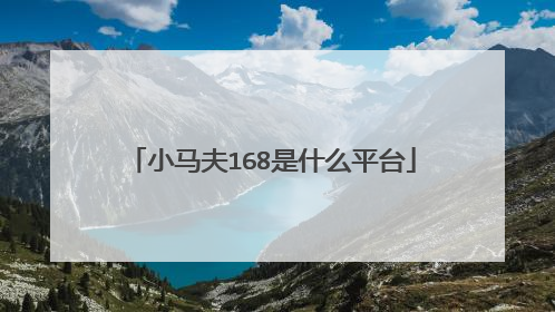 小马夫168是什么平台