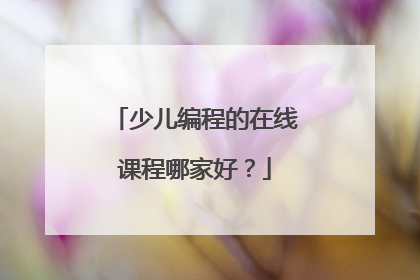 少儿编程的在线课程哪家好?