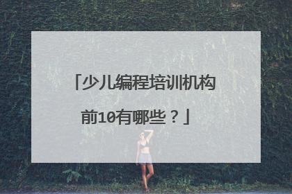 少儿编程培训机构前10有哪些？