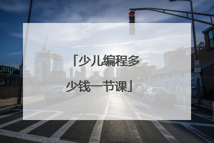 少儿编程多少钱一节课