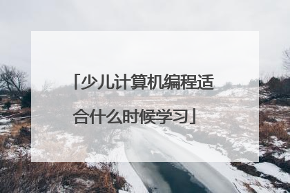少儿计算机编程适合什么时候学习
