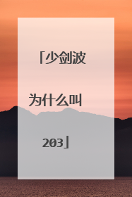 少剑波为什么叫203