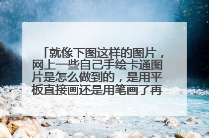 就像下图这样的图片,网上一些自己手绘卡通图片是怎么做到的,是用平板直接画还是用笔画了再扫描进电脑?