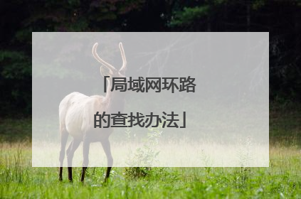 局域网环路的查找办法