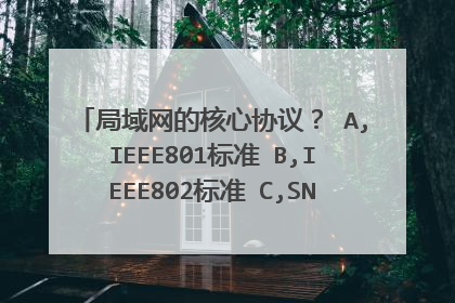 局域网的核心协议？ A,IEEE801标准 B,IEEE802标准 C,SNA标准 D,非SNA标