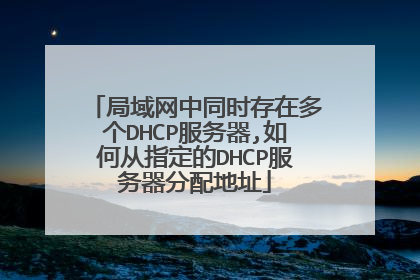 局域网中同时存在多个DHCP服务器,如何从指定的DHCP服务器分配地址