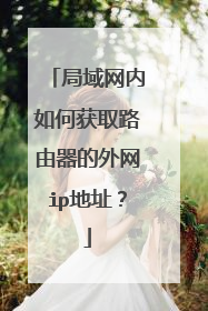局域网内如何获取路由器的外网ip地址?