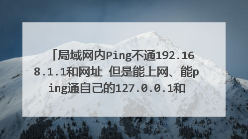局域网内Ping不通192.168.1.1和网址 但是能上网、能ping通自己的127.0.0.1和192.168.1.8 为什么
