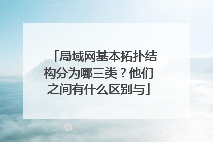 局域网基本拓扑结构分为哪三类？他们之间有什么区别与