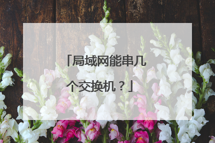 局域网能串几个交换机？