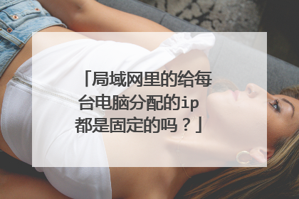 局域网里的给每台电脑分配的ip都是固定的吗?